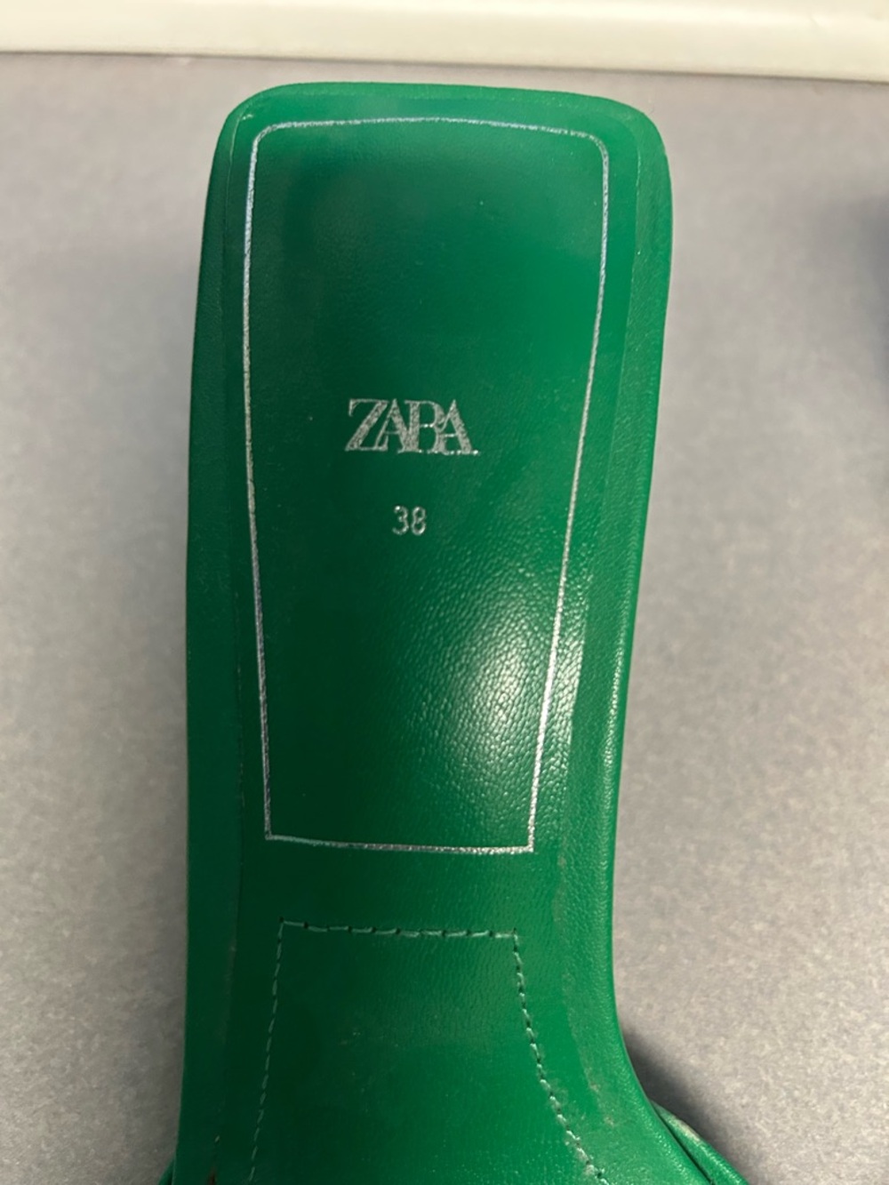 Zara Green Braided Square-Toe Block Heel Sandals - Picture 3 of 6